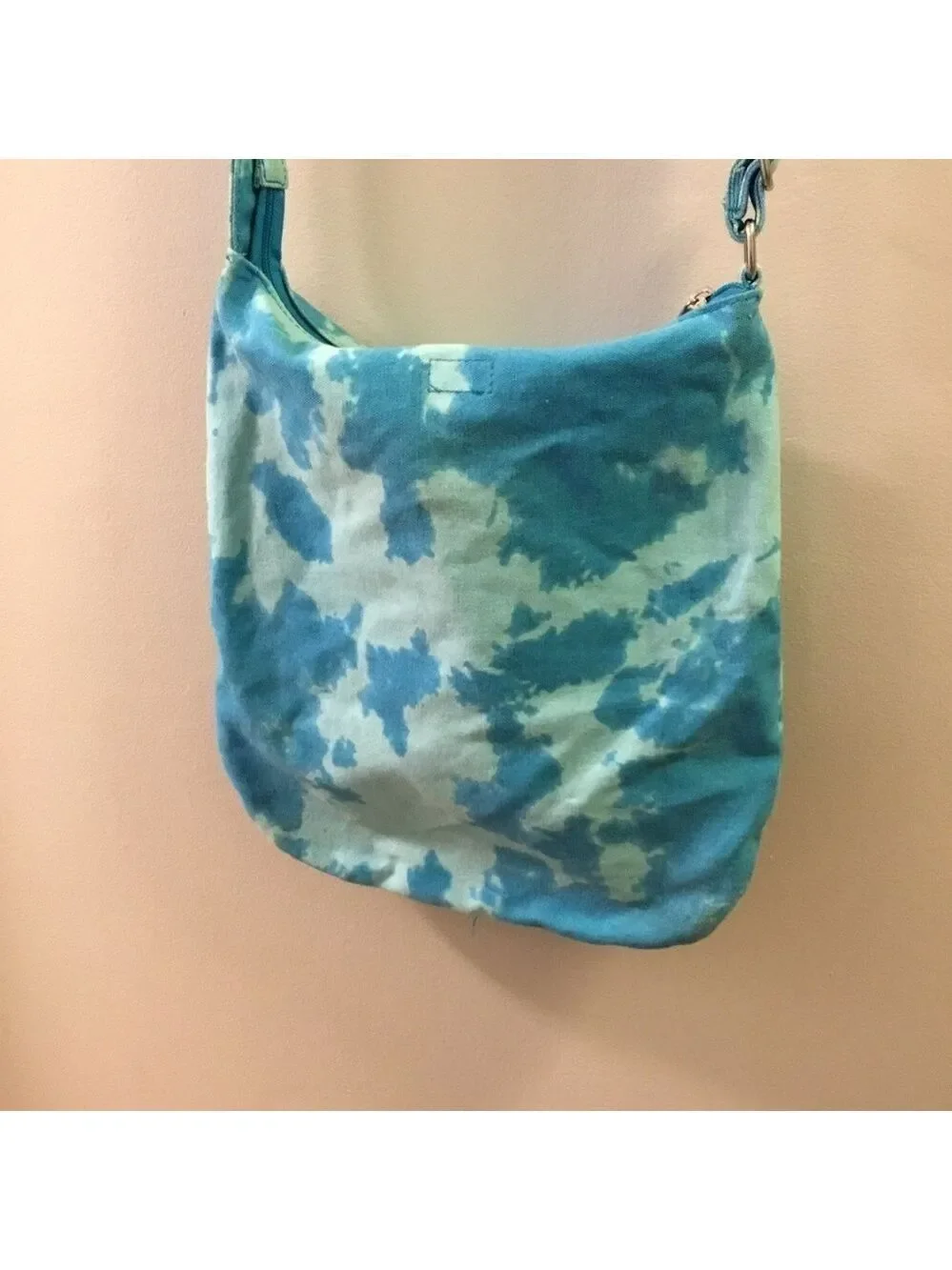 Justice girls and tween cross body bag tie dye wit PEACE lettering in do…
